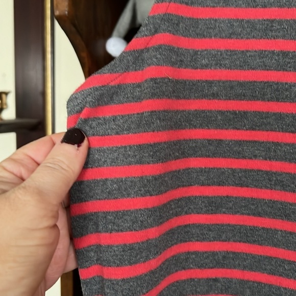 MATILDA JANE ‘Twas the Night Charcoal Gray/Red Striped Tulle Dress, Medium, GUC. - Picture 4 of 11